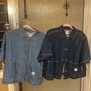 LEE WOMEN'S LEGENDARY DENIM CROP CHORE SHIRT
XL 2